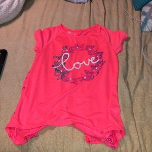 Short sleeve love hearts t shirt for kids